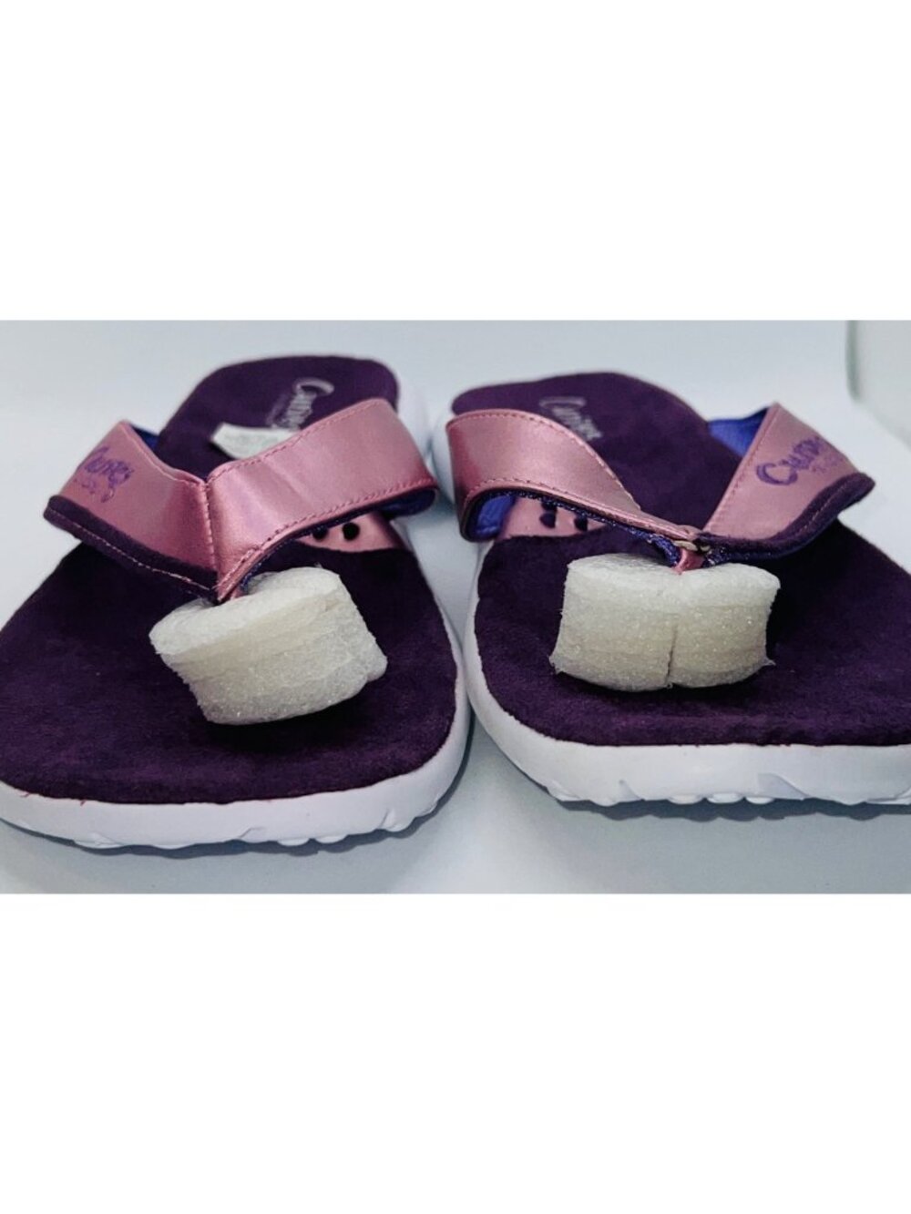 Curves For Women Purple and Pink Flip Flop Sandals Size 10 Slip-On Comfort Sole - Picture 3 of 6